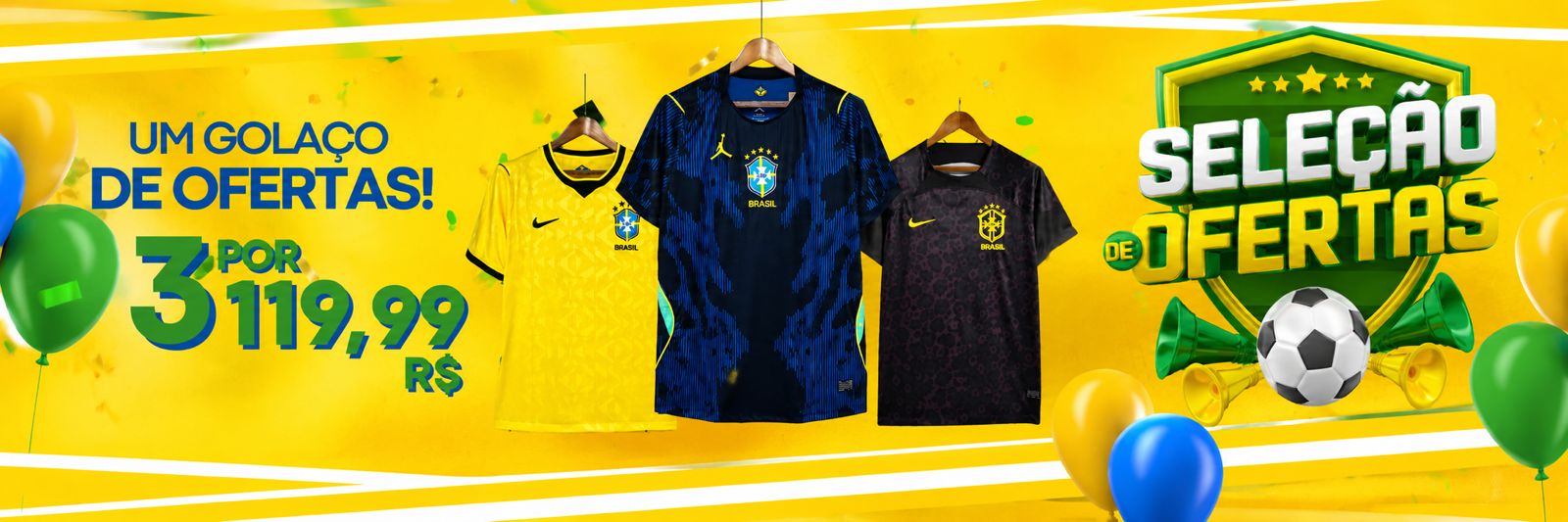 Seleção de Ofertas - 3 camisas por R$129,90